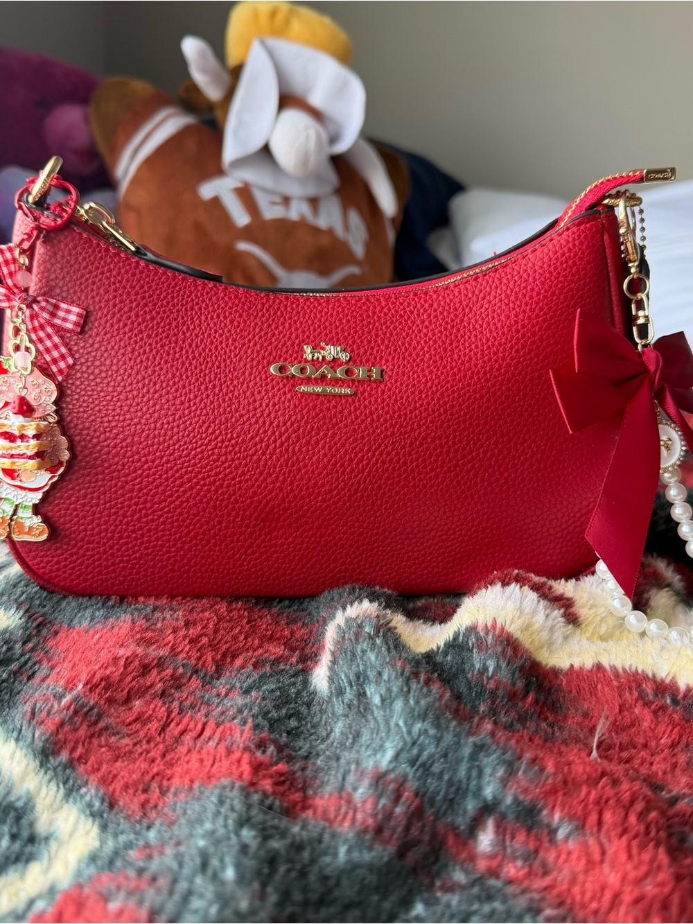 Coach Teri shoulder bag in red - Picture 5 of 8